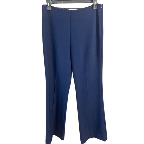 Trina Turk Los Angeles Navy Blue Straight Leg Career Dress Pants - Size 10 - Picture 1 of 7